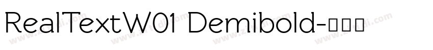 RealTextW01 Demibold字体转换